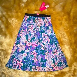NWTLillyPulitzerGiovanaSkirtTealMoonlightGardenXXS